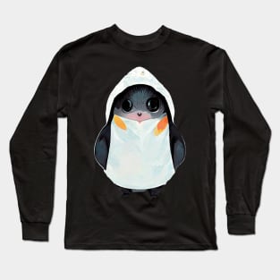 Cute penguin with coat Long Sleeve T-Shirt